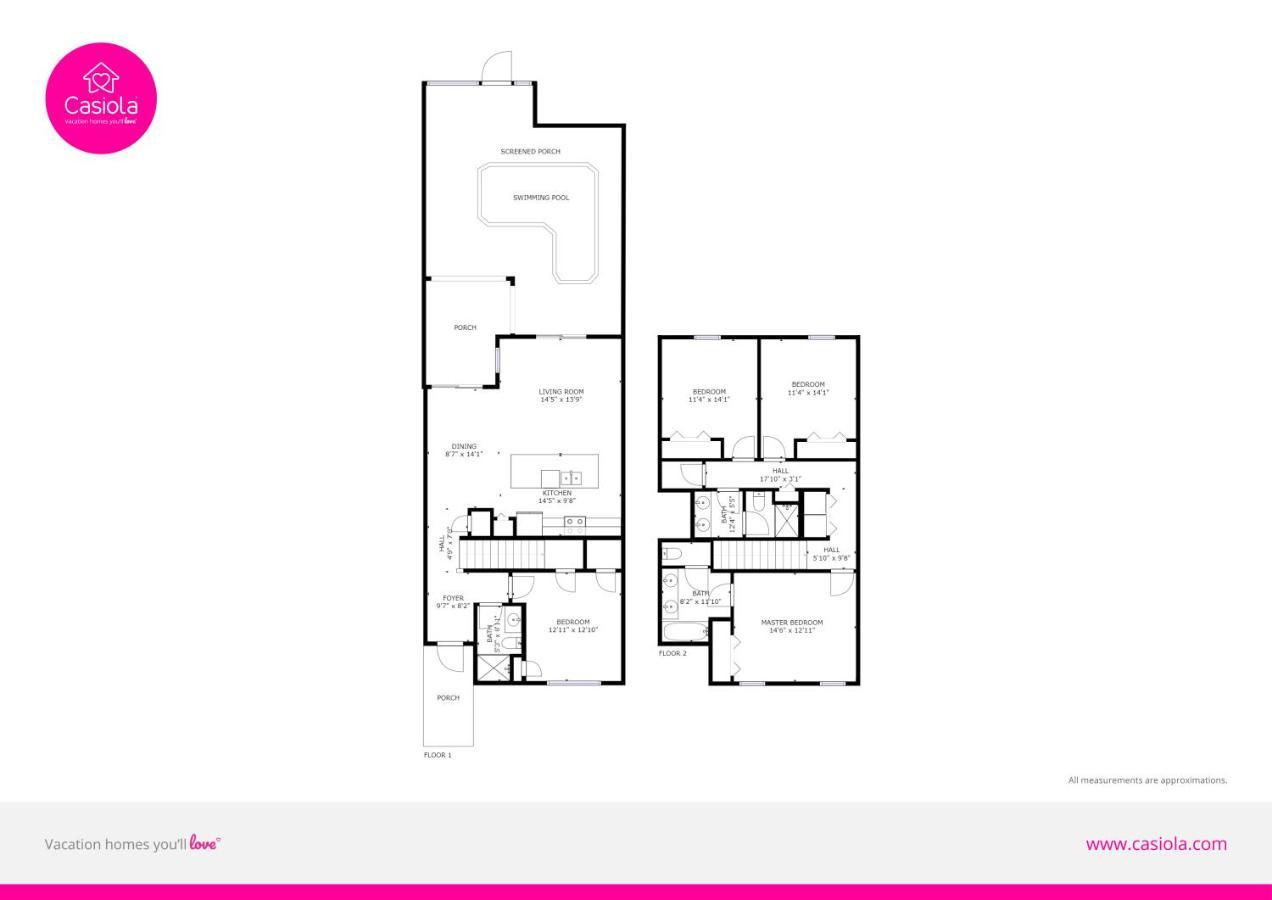 Modern Townhome Wprivate Pool Free Water Park キシミー エクステリア 写真